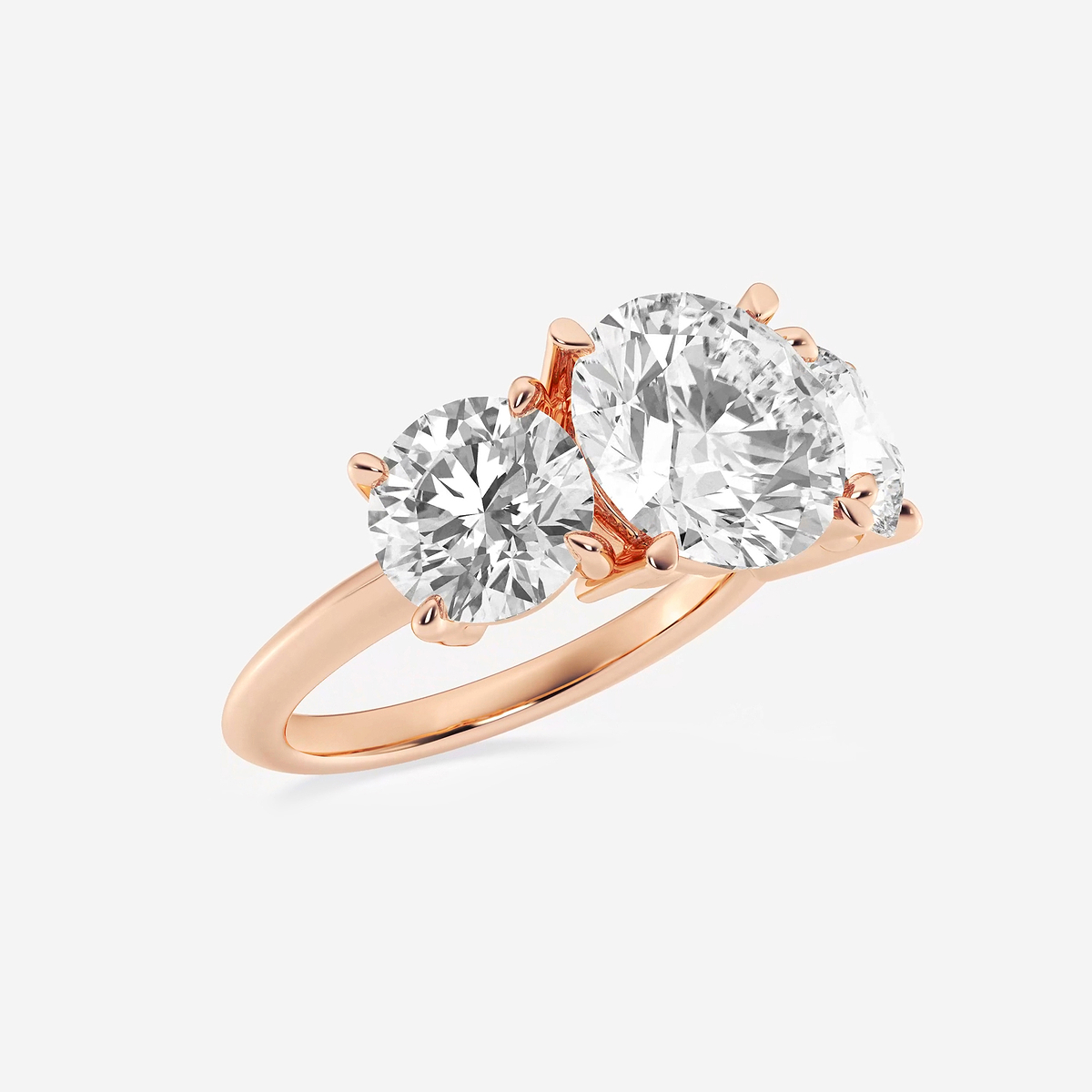 Additional Image 1 for  7 ctw Round Lab Grown Diamond Three-Stone Ring