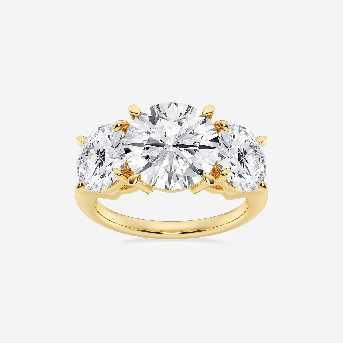 7 ctw Round Lab Grown Diamond Three-Stone Ring