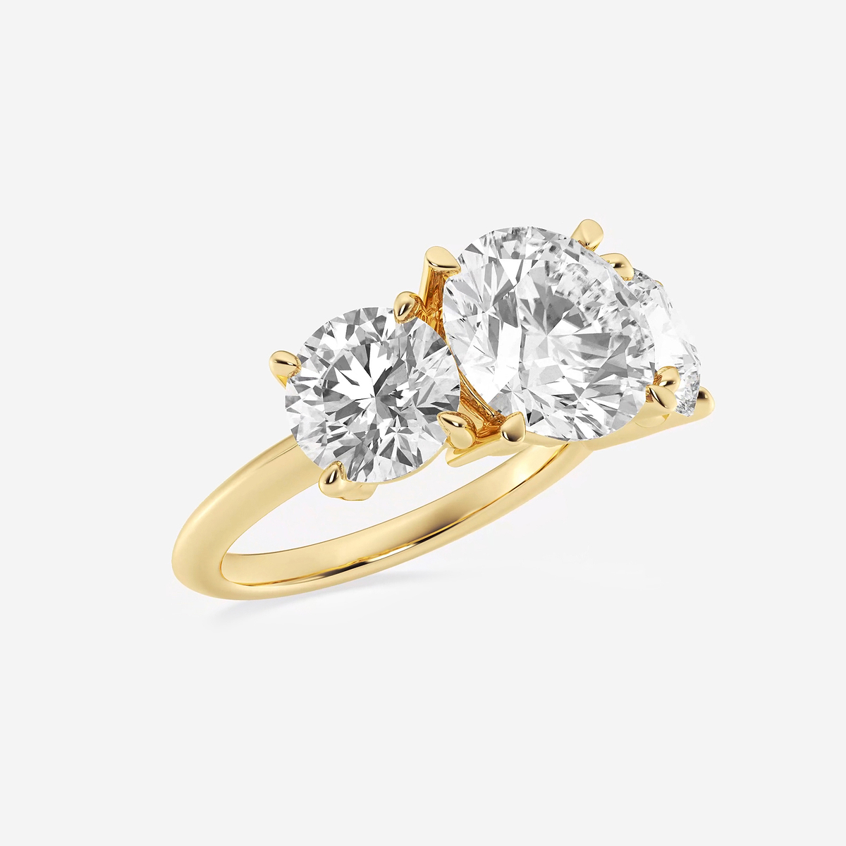 Additional Image 1 for  7 ctw Round Lab Grown Diamond Three-Stone Ring