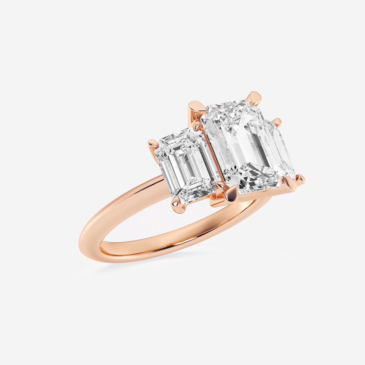 Additional Image 1 for  6 ctw Emerald Lab Grown Diamond Three-Stone Ring