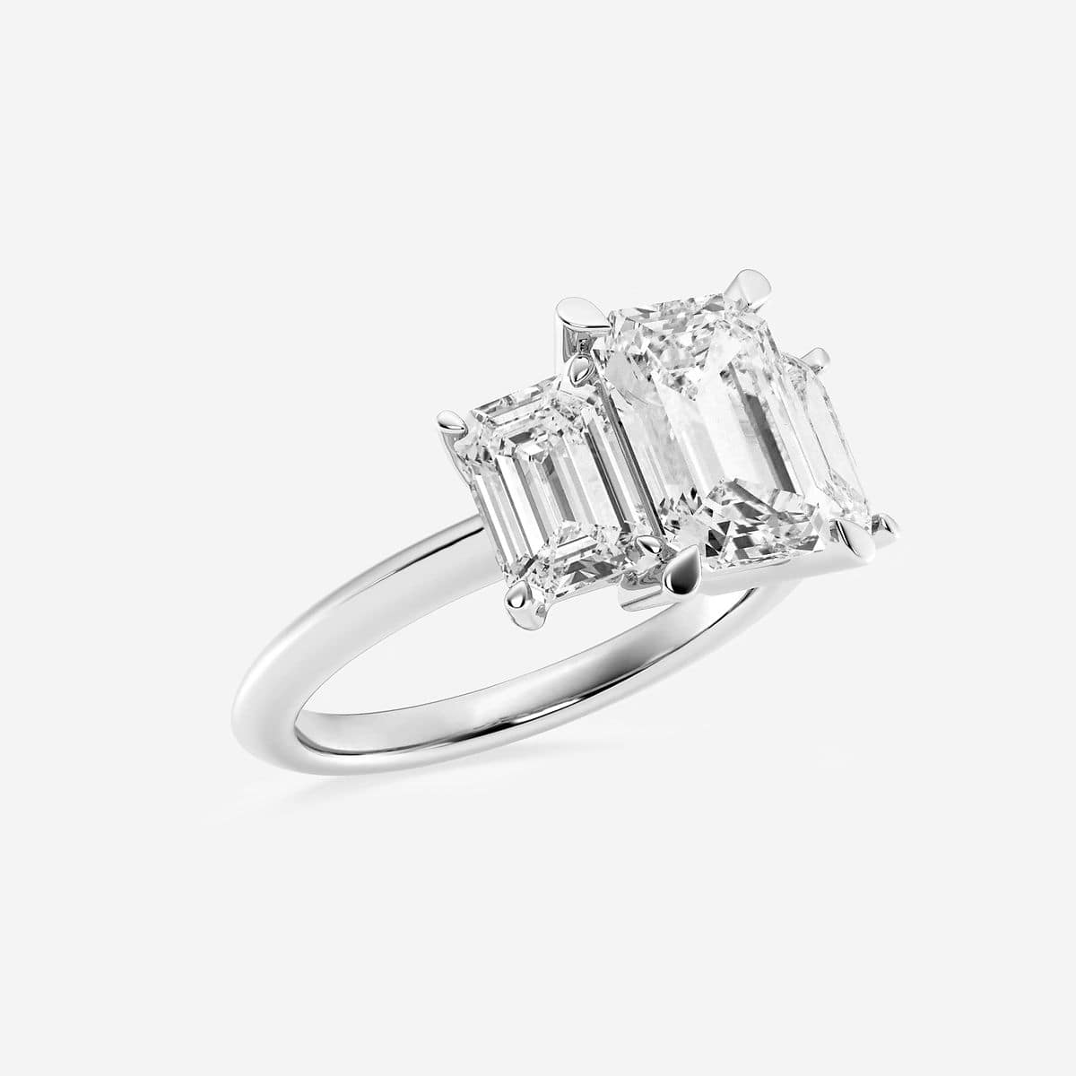 Additional Image 1 for  6 ctw Emerald Lab Grown Diamond Three-Stone Ring