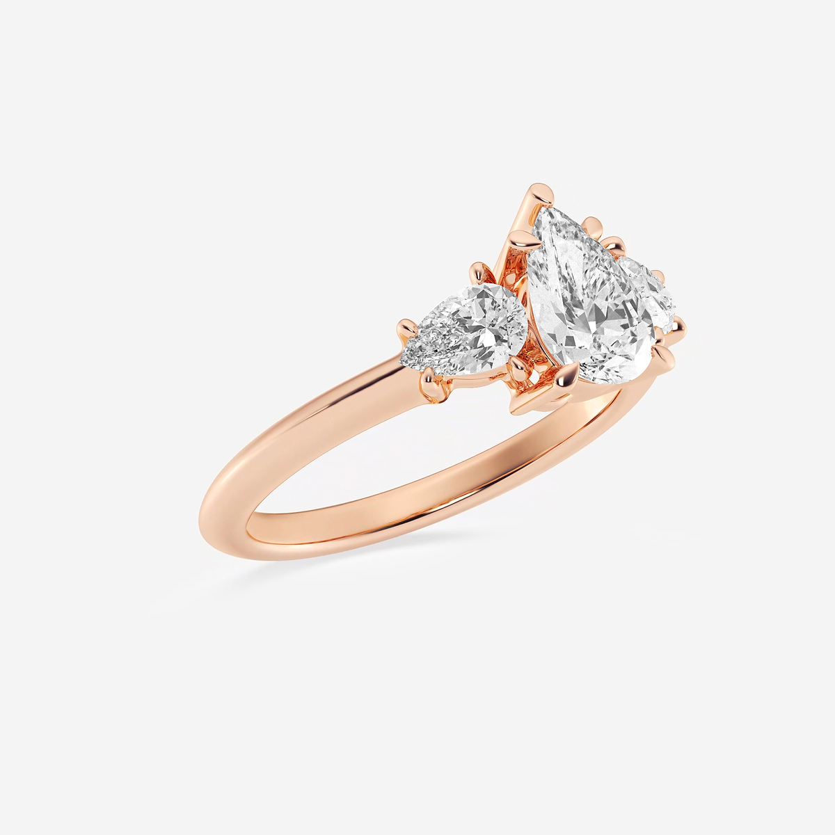 Additional Image 1 for  2  ctw Pear Lab Grown Diamond Three-Stone Ring