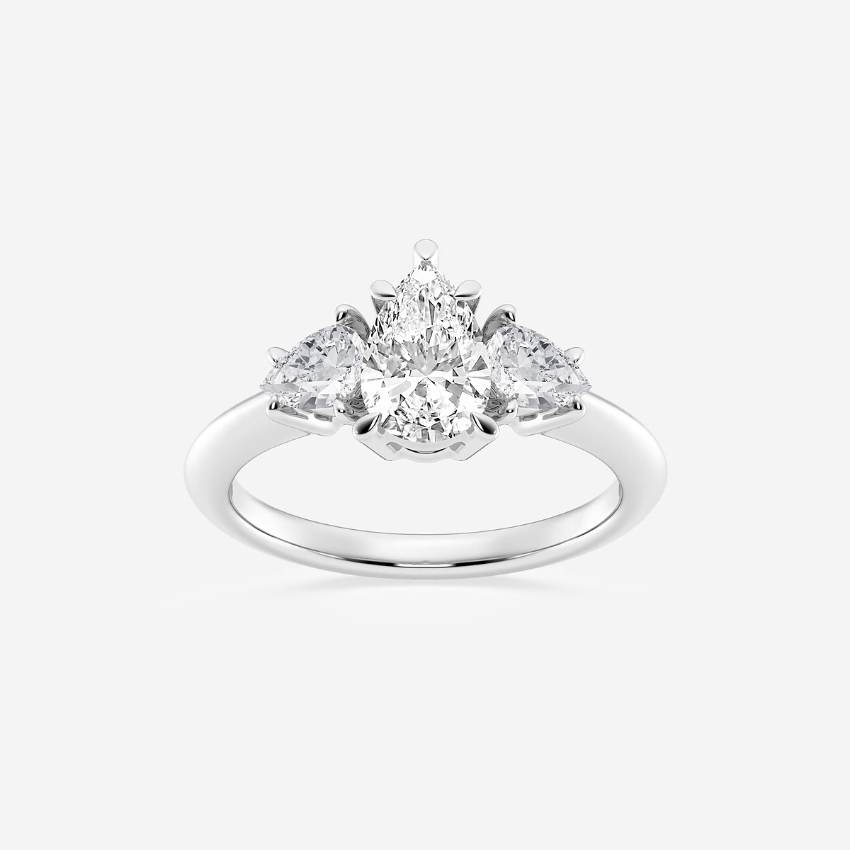 2  ctw Pear Lab Grown Diamond Three-Stone Ring