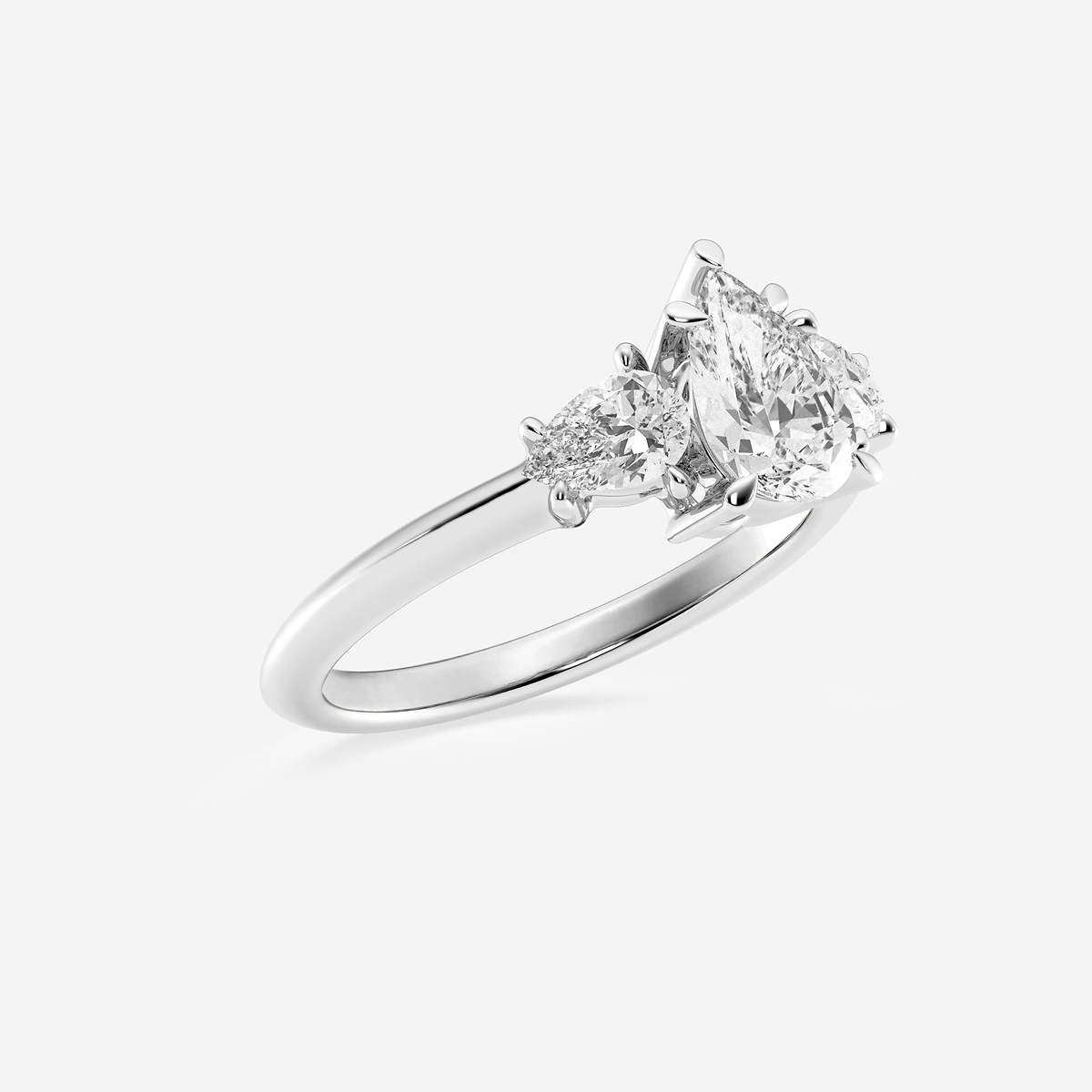 Additional Image 1 for  2  ctw Pear Lab Grown Diamond Three-Stone Ring