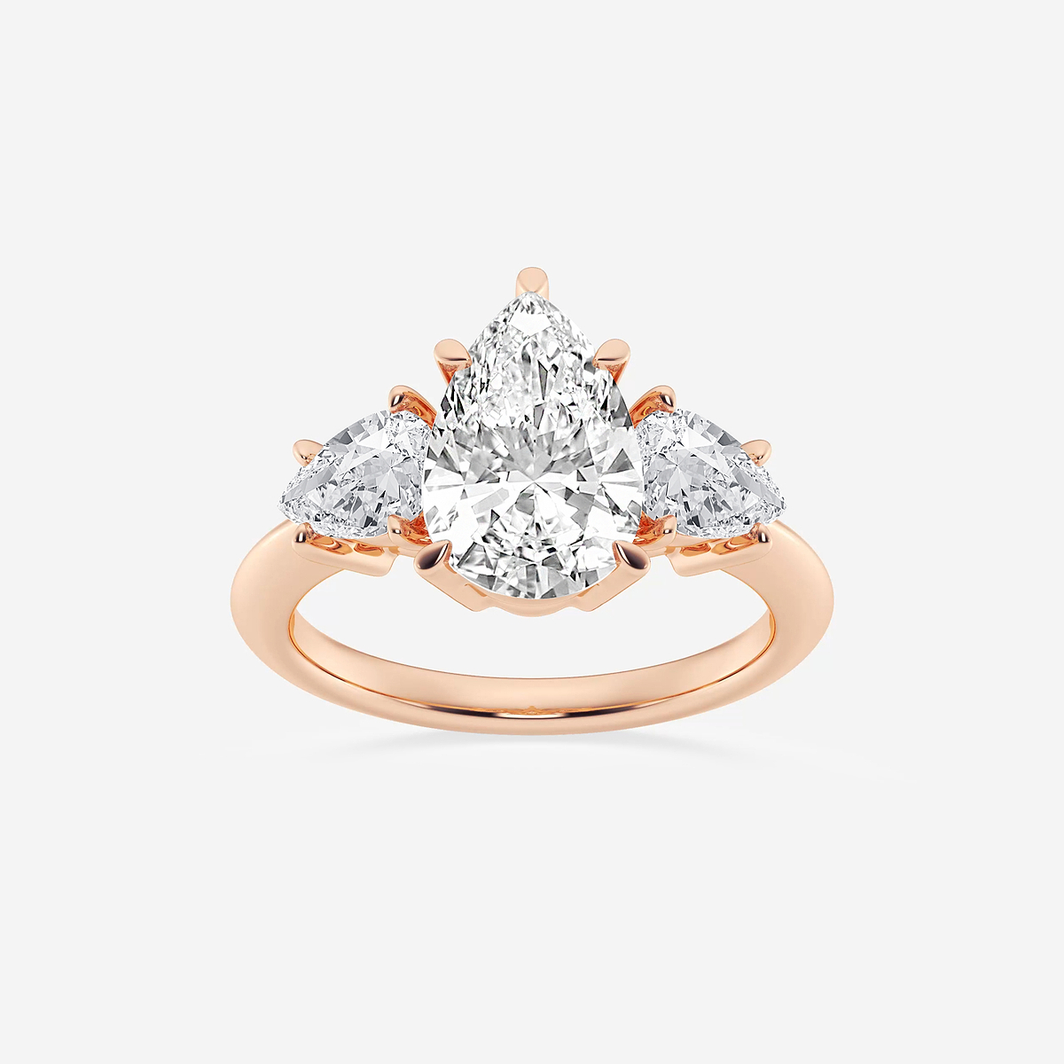 4 ctw Pear Lab Grown Diamond Three-Stone Ring