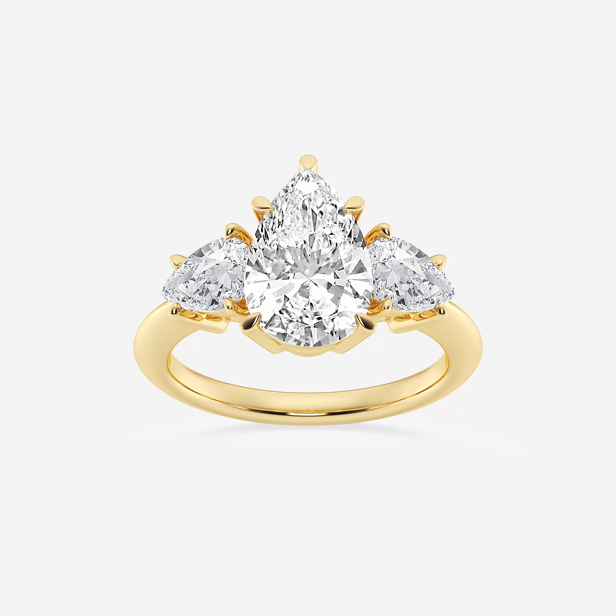 4 ctw Pear Lab Grown Diamond Three-Stone Ring
