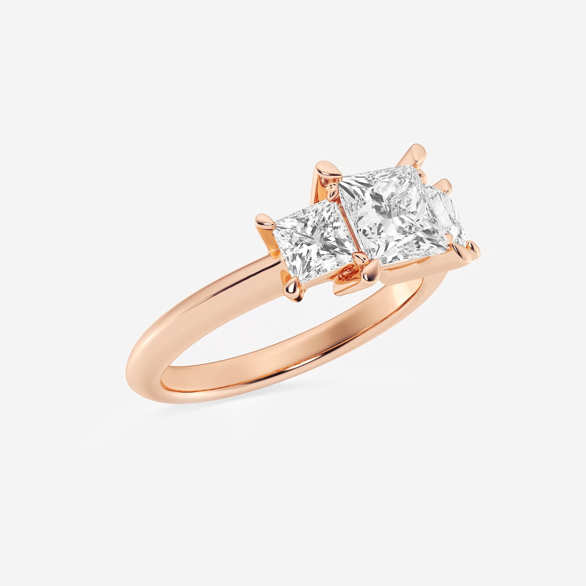 Additional Image 1 for  2  ctw Princess Lab Grown Diamond Three-Stone Ring