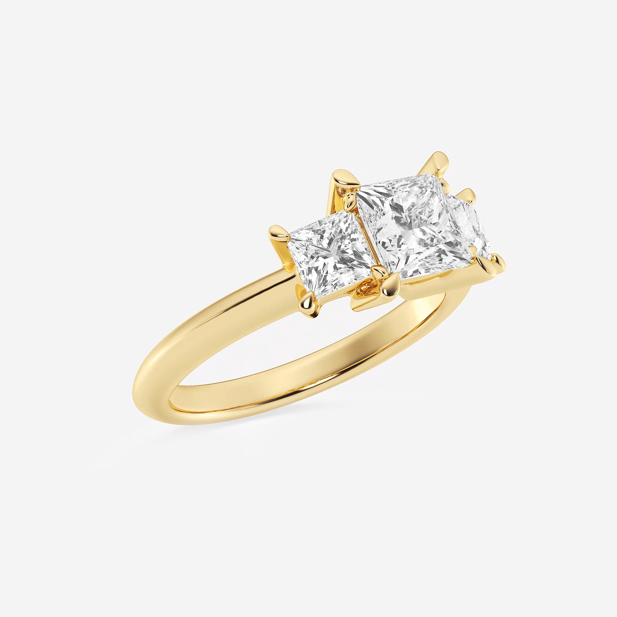Additional Image 1 for  2  ctw Princess Lab Grown Diamond Three-Stone Ring
