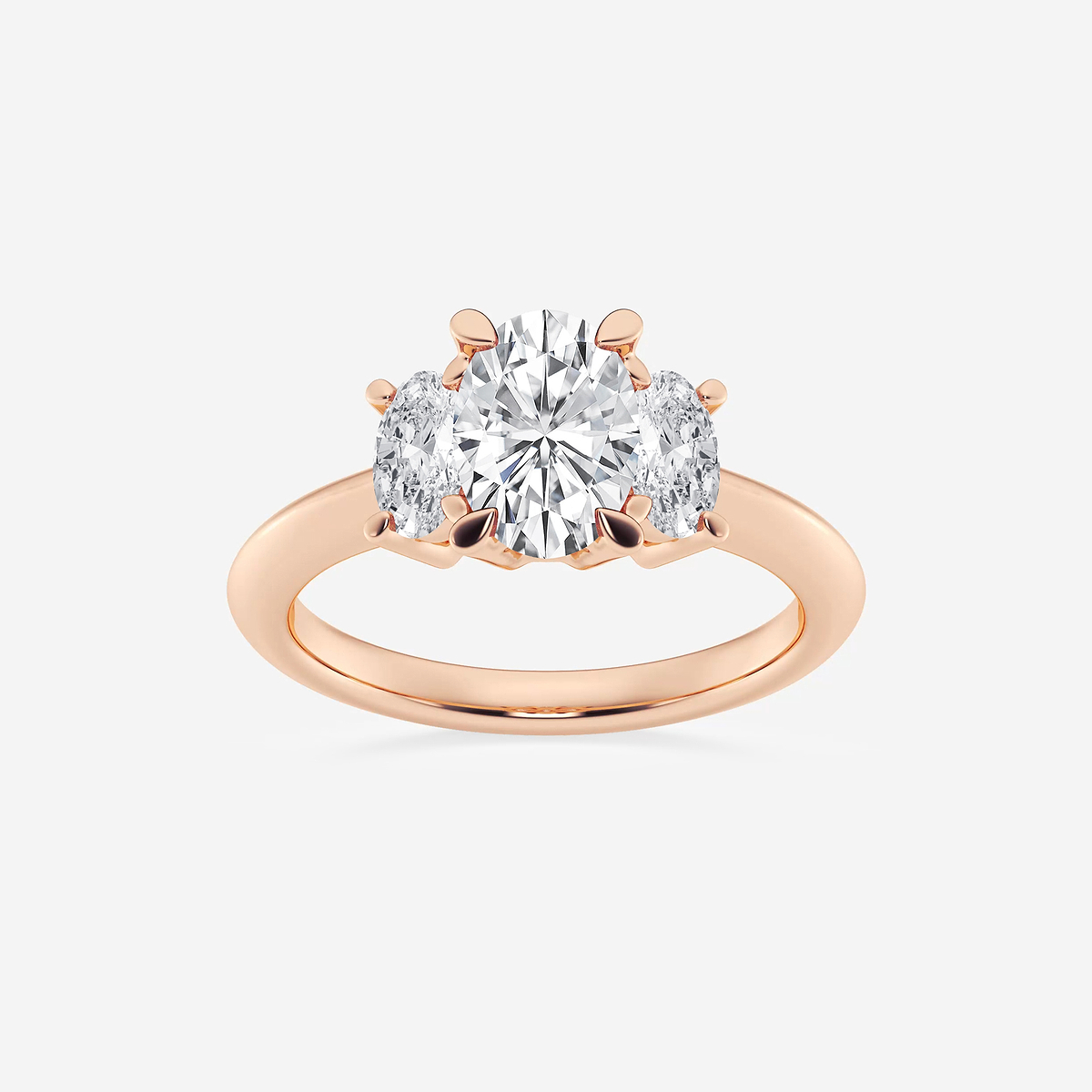 2  ctw Oval Lab Grown Diamond Three-Stone Ring