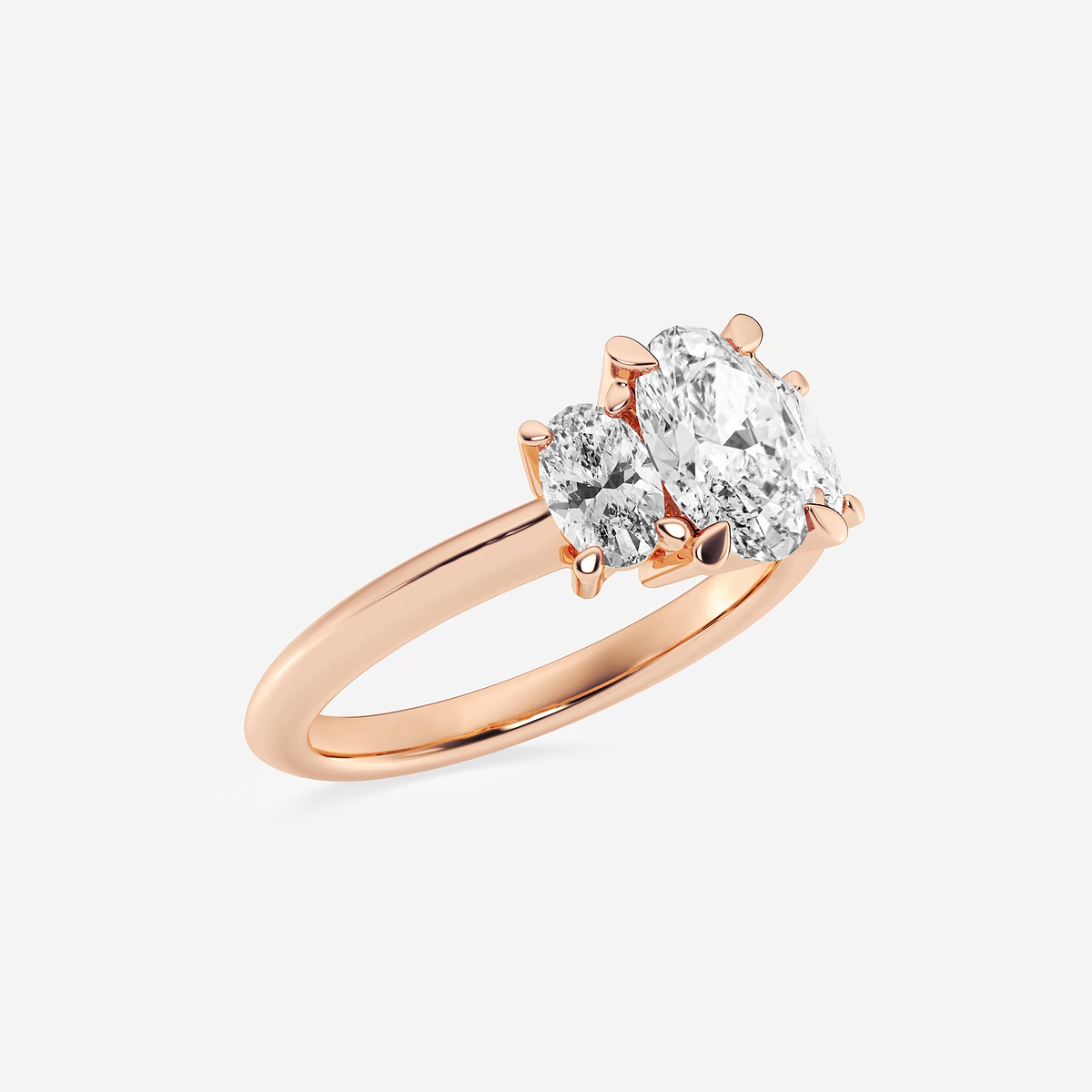 Additional Image 1 for  2  ctw Oval Lab Grown Diamond Three-Stone Ring