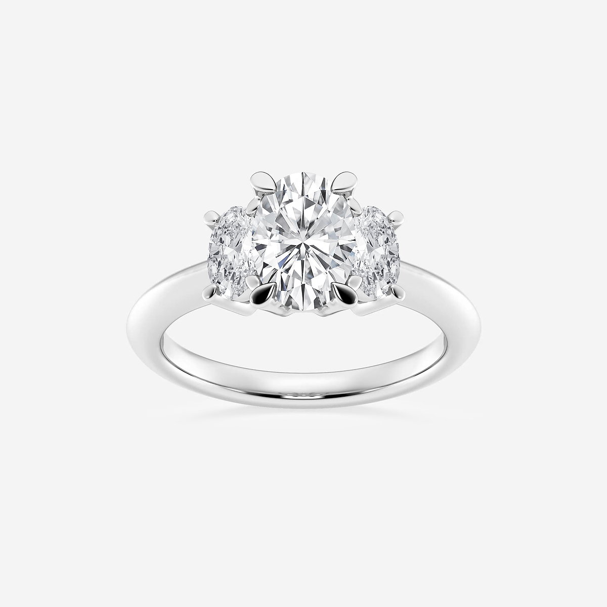 2  ctw Oval Lab Grown Diamond Three-Stone Ring