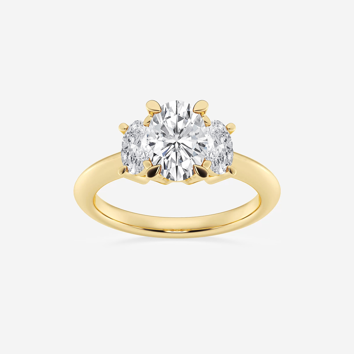 2  ctw Oval Lab Grown Diamond Three-Stone Ring