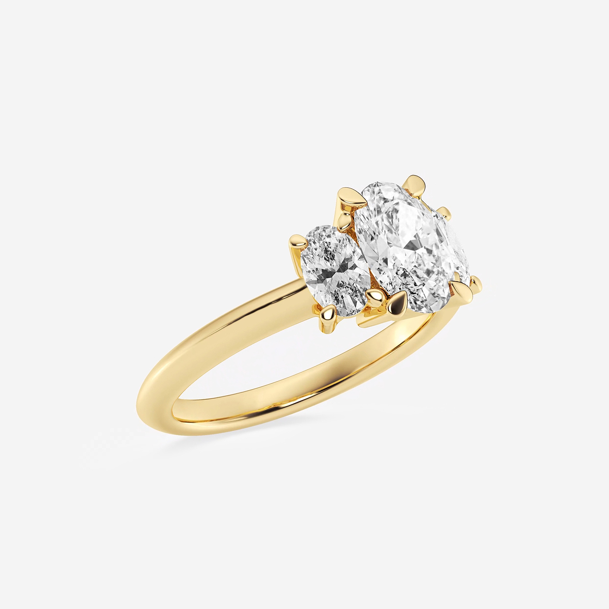 Additional Image 1 for  2  ctw Oval Lab Grown Diamond Three-Stone Ring