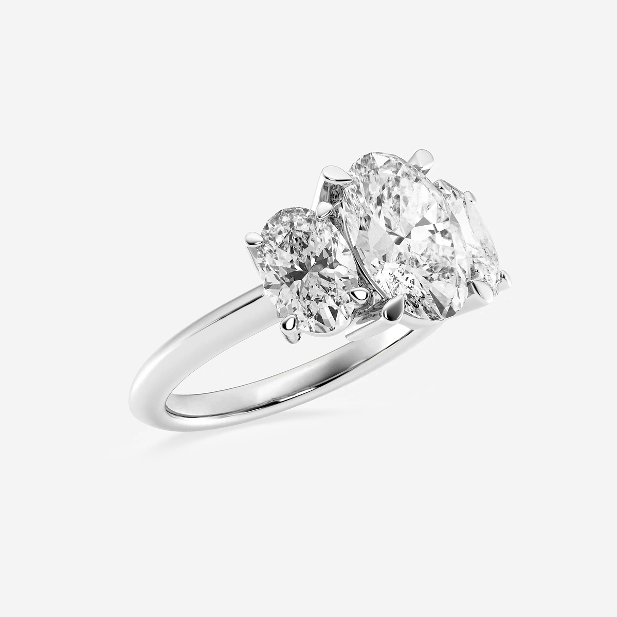 Additional Image 1 for  6 ctw Oval Lab Grown Diamond Three-Stone Ring