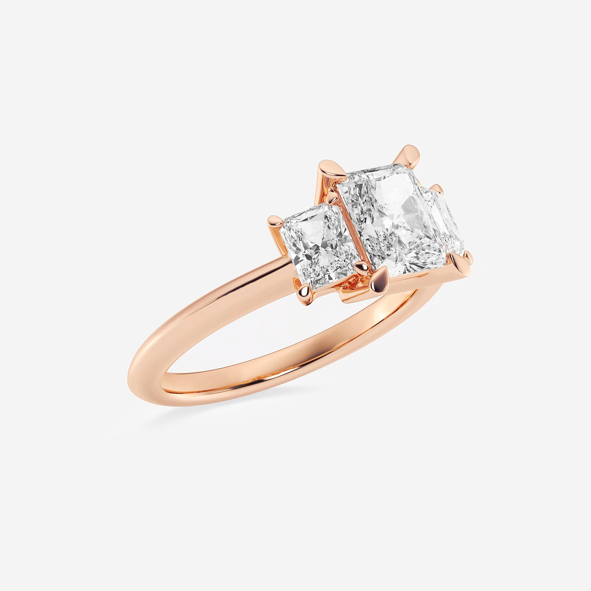 Additional Image 1 for  2  ctw Radiant Lab Grown Diamond Three-Stone Ring