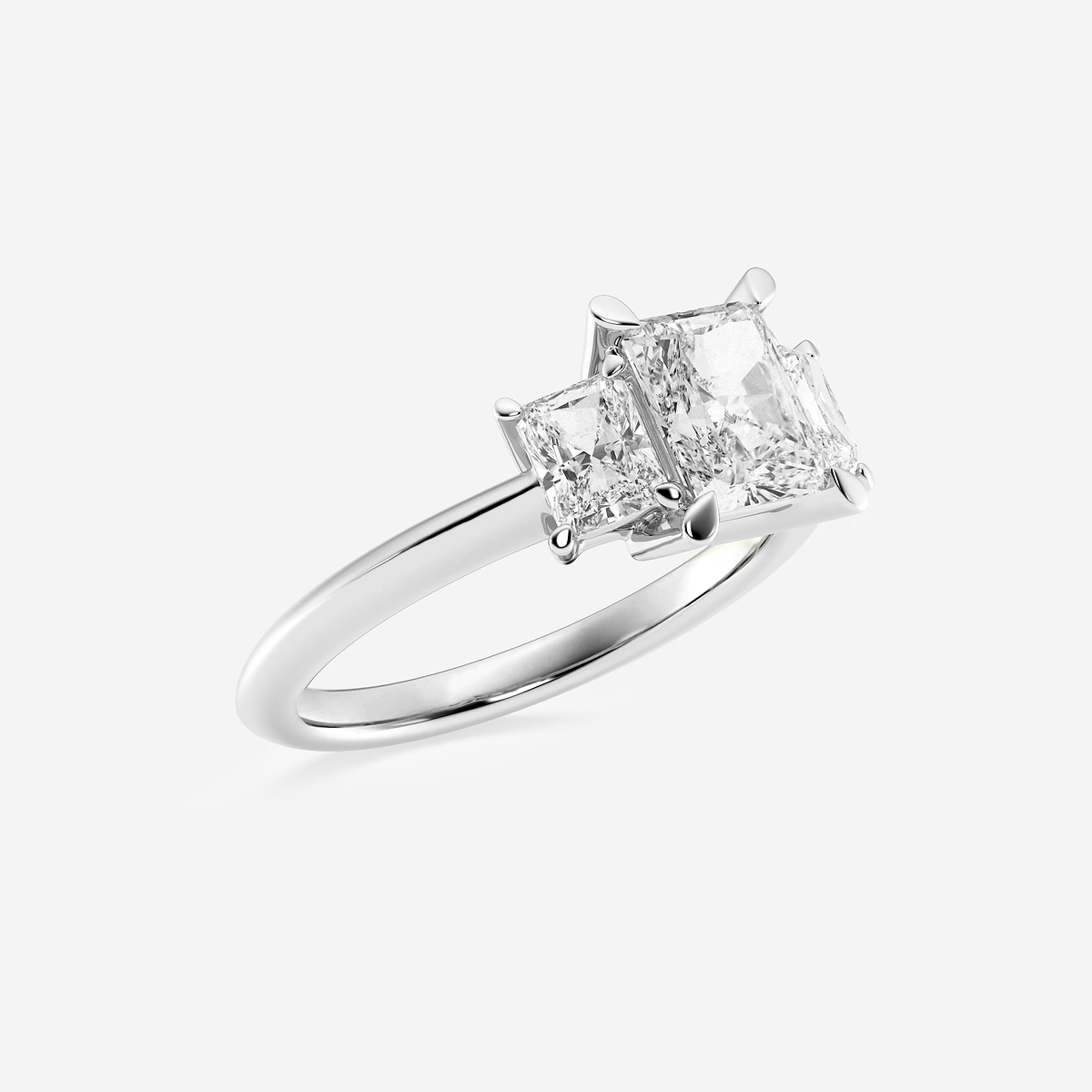 Additional Image 1 for  2  ctw Radiant Lab Grown Diamond Three-Stone Ring