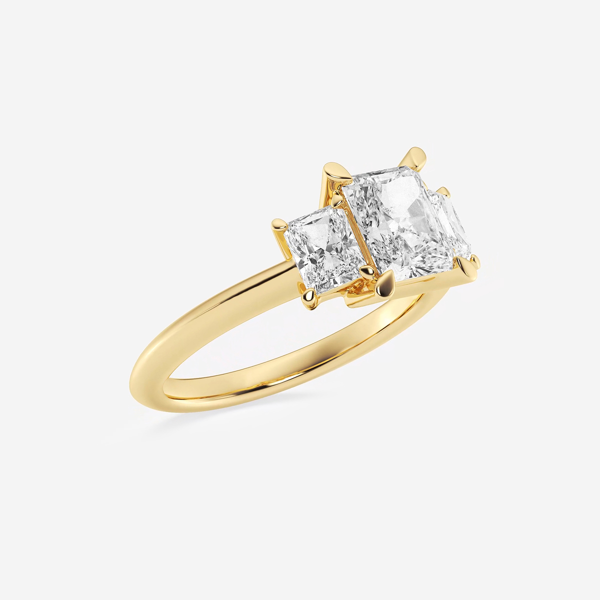 Additional Image 1 for  2  ctw Radiant Lab Grown Diamond Three-Stone Ring