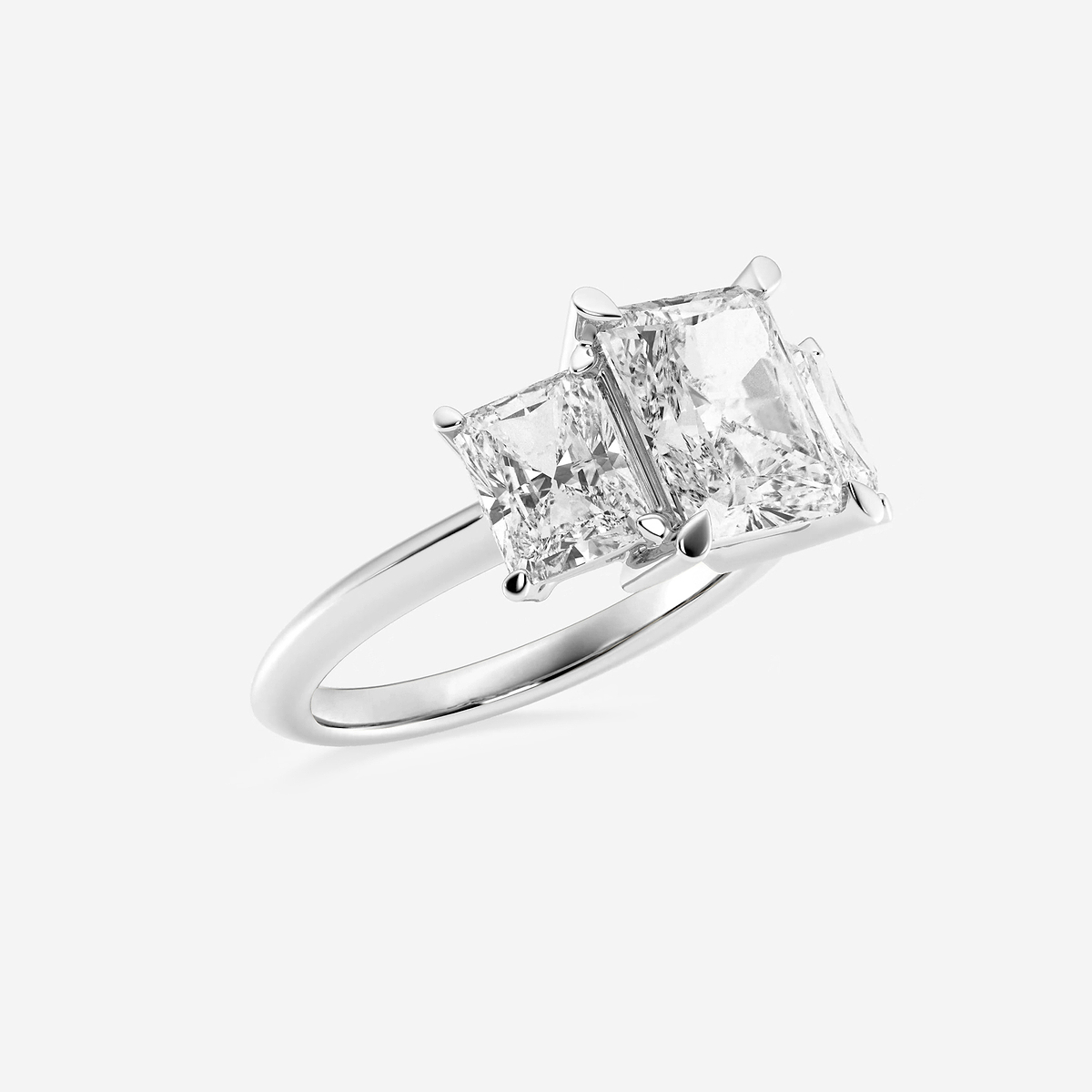 Additional Image 1 for  5 ctw Radiant Lab Grown Diamond Three-Stone Ring