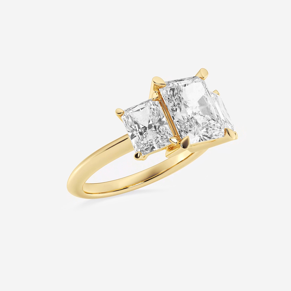 Additional Image 1 for  5 ctw Radiant Lab Grown Diamond Three-Stone Ring
