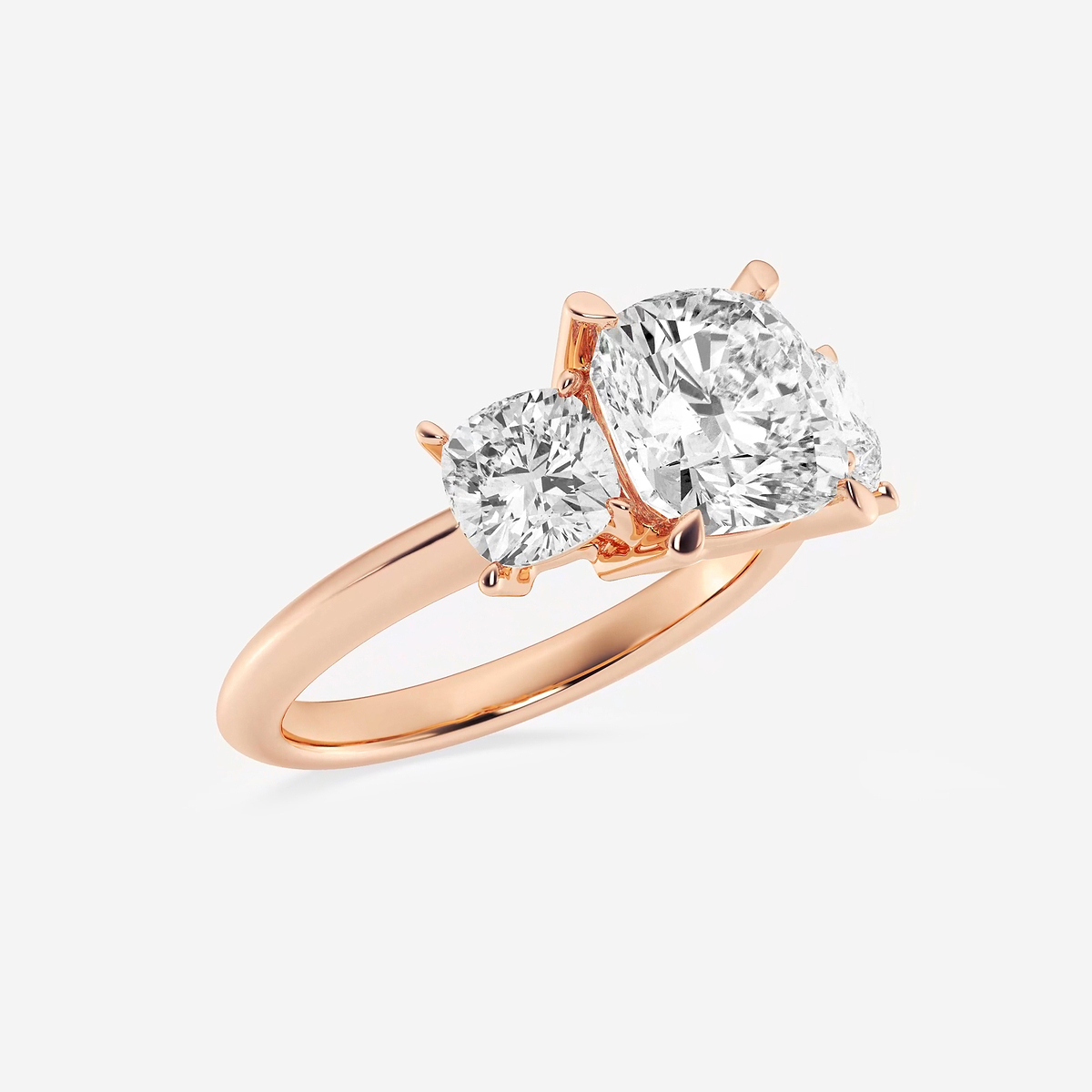 Additional Image 1 for  5 ctw Cushion Lab Grown Diamond Three-Stone Ring