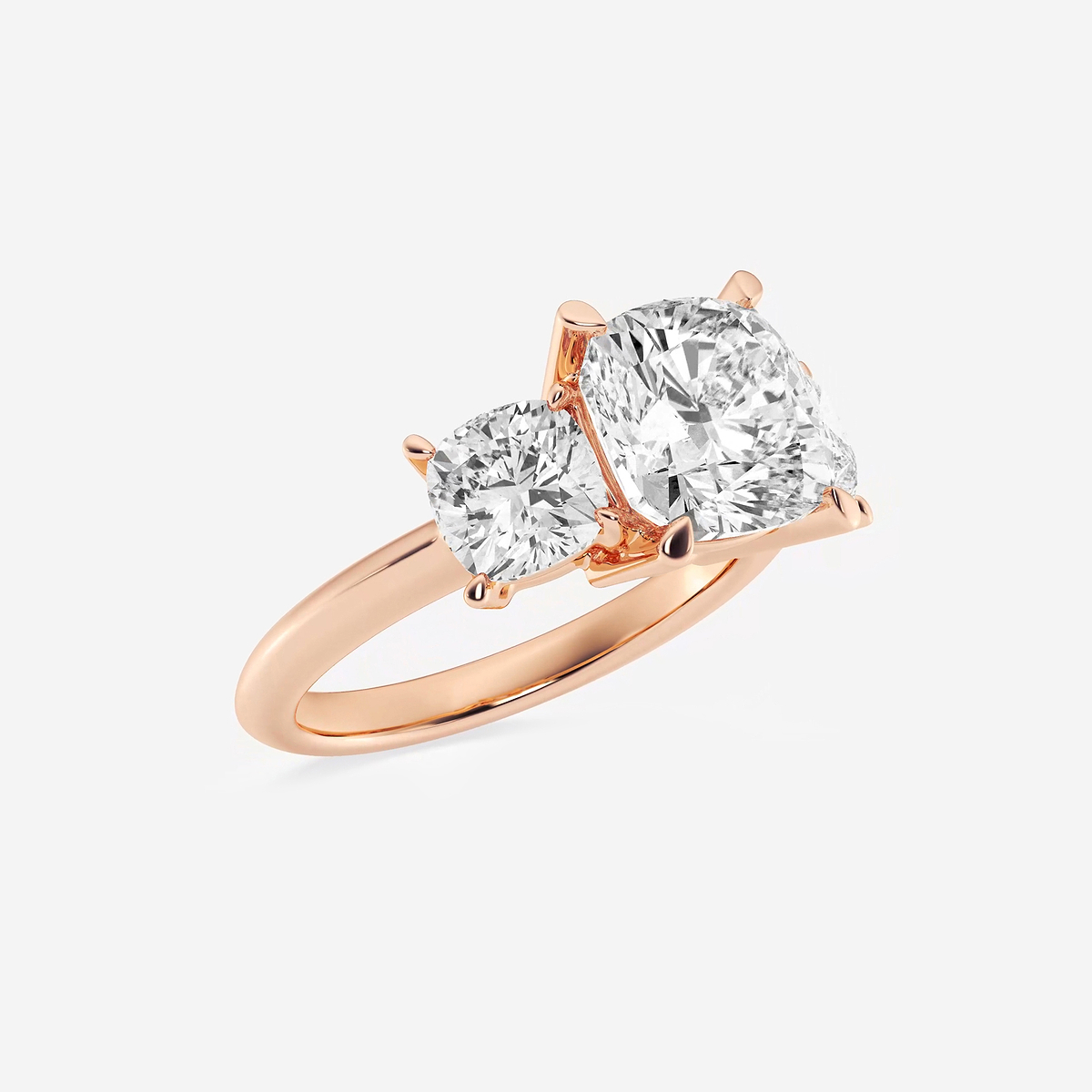 Additional Image 1 for  7 ctw Cushion Lab Grown Diamond Three-Stone Ring