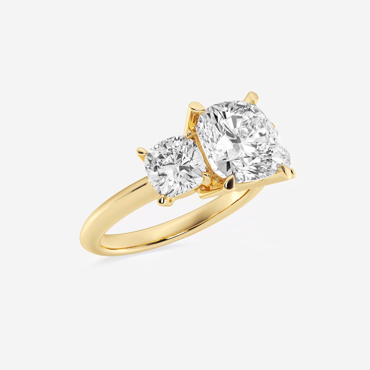 Additional Image 1 for  7 ctw Cushion Lab Grown Diamond Three-Stone Ring