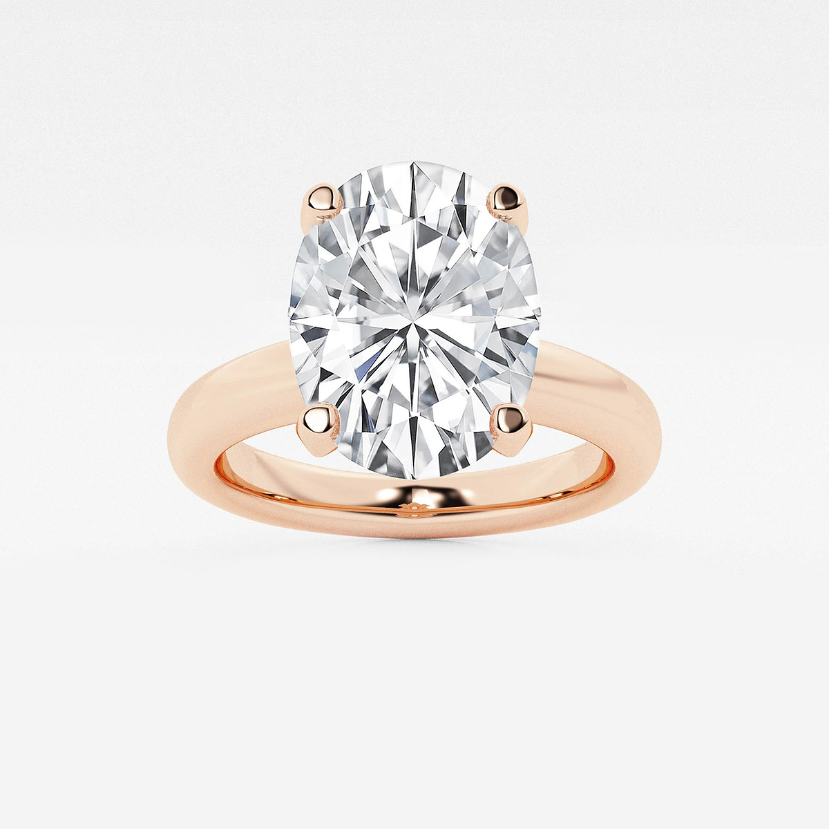 3 ctw Oval Lab Grown Diamond Solitaire Engagement Ring