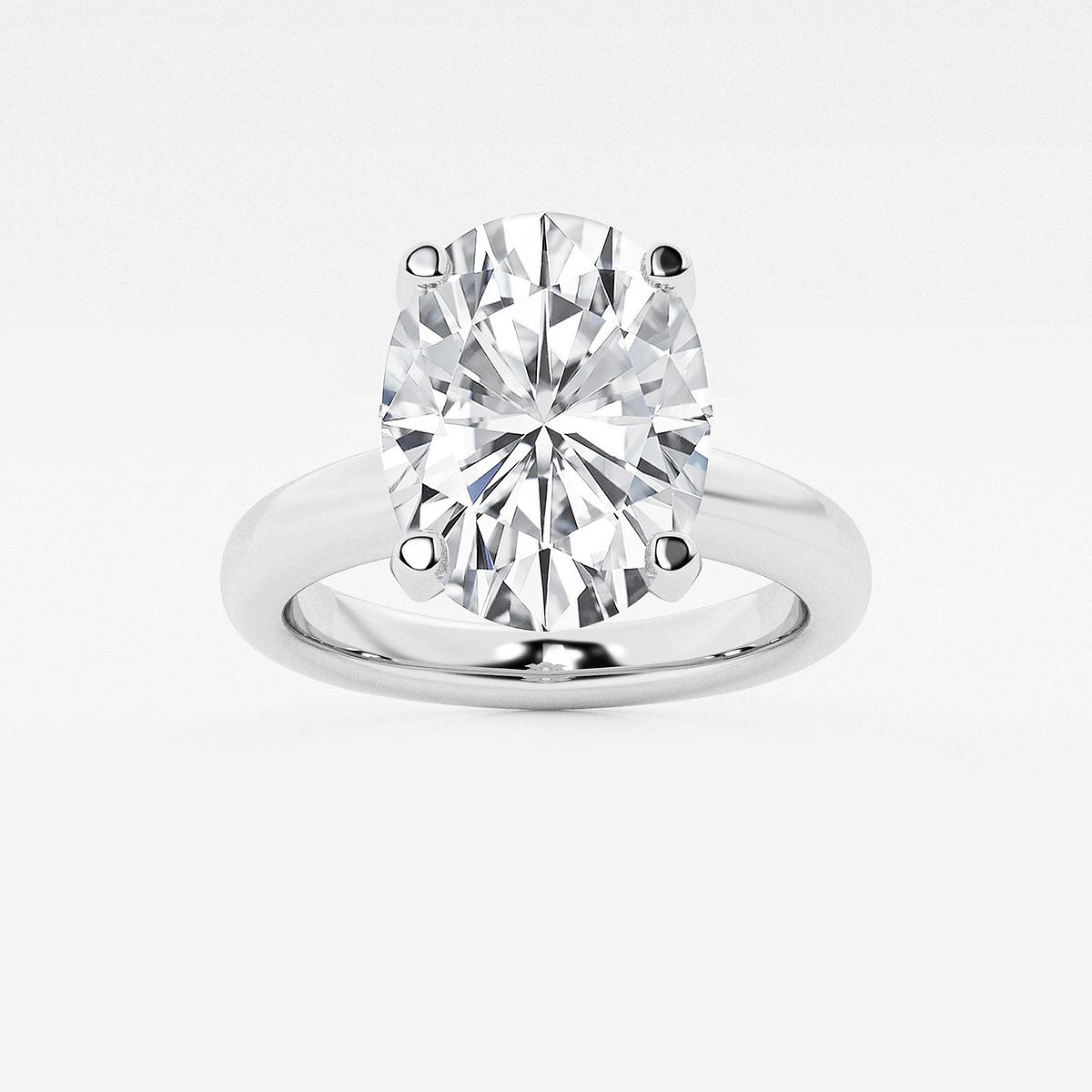 3 ctw Oval Lab Grown Diamond Solitaire Engagement Ring