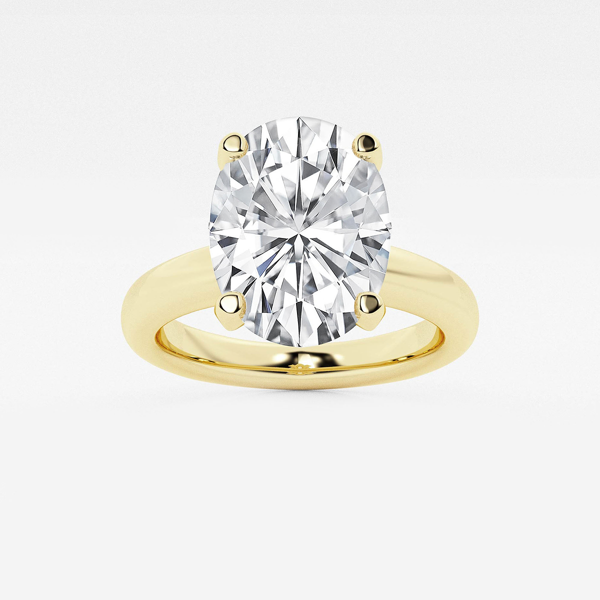 Aurora ctw Oval Lab Grown Diamond Solitaire Engagement Ring 14K Yellow  Gold, E, VS1