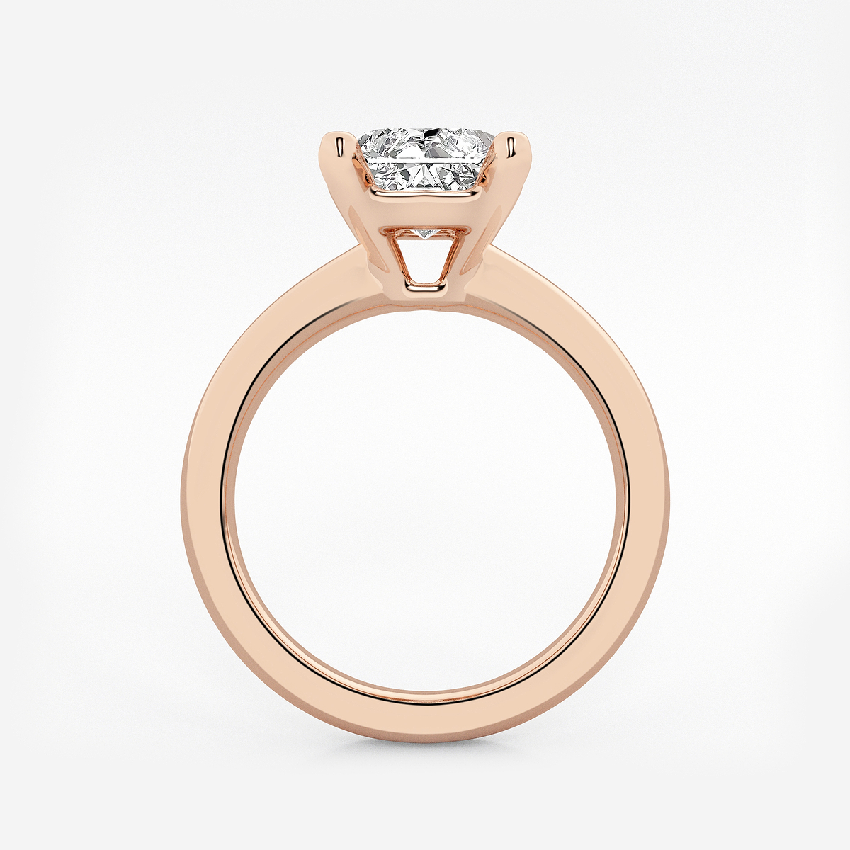 Additional Image 1 for  3 ctw Radiant Lab Grown Diamond Solitaire Engagement Ring