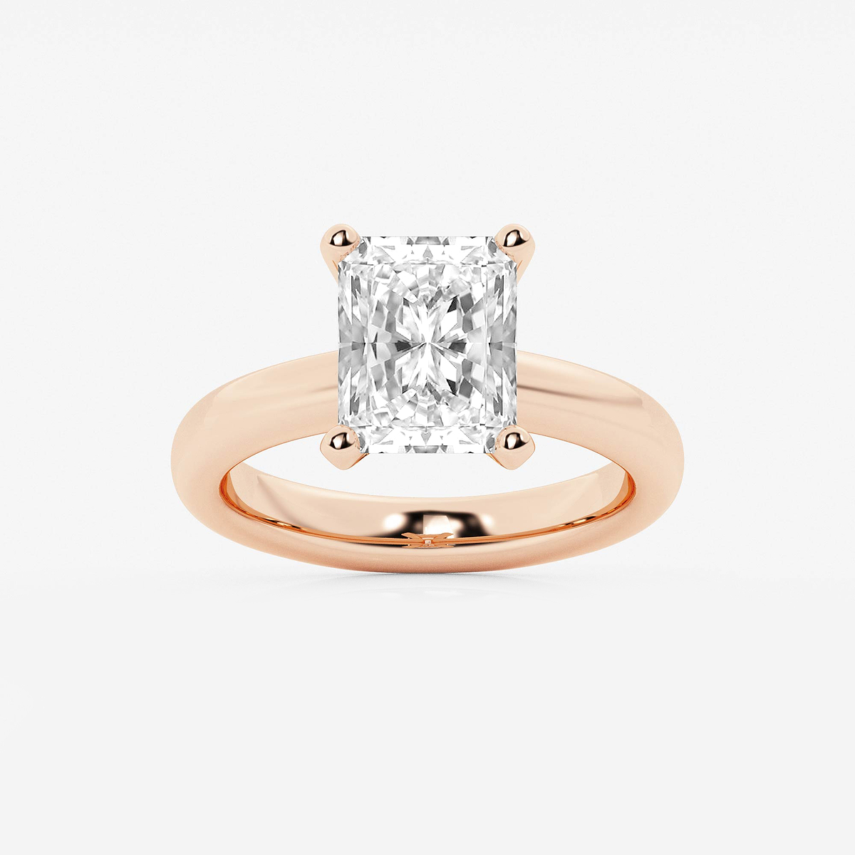 3 ctw Radiant Lab Grown Diamond Solitaire Engagement Ring