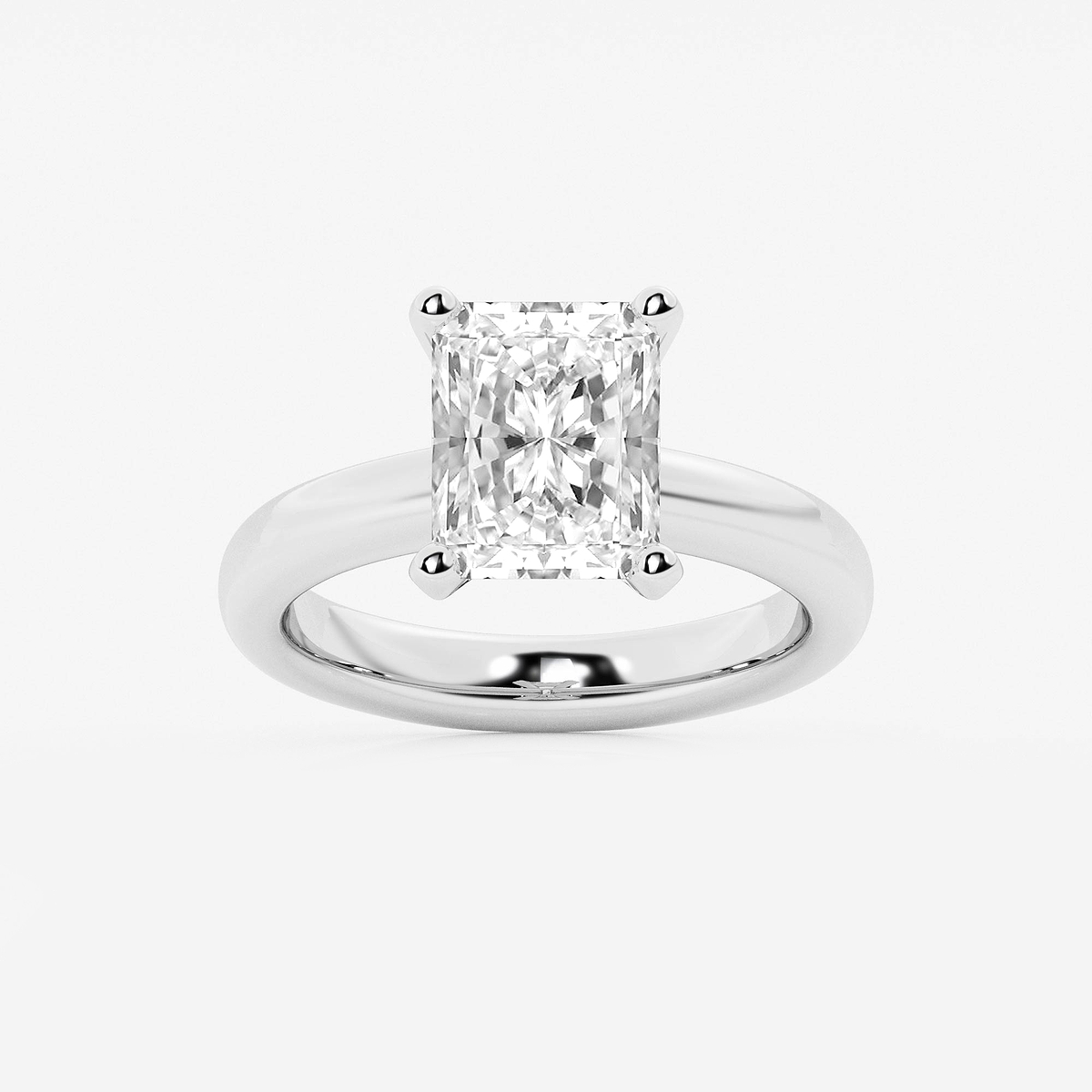 3 ctw Radiant Lab Grown Diamond Solitaire Engagement Ring