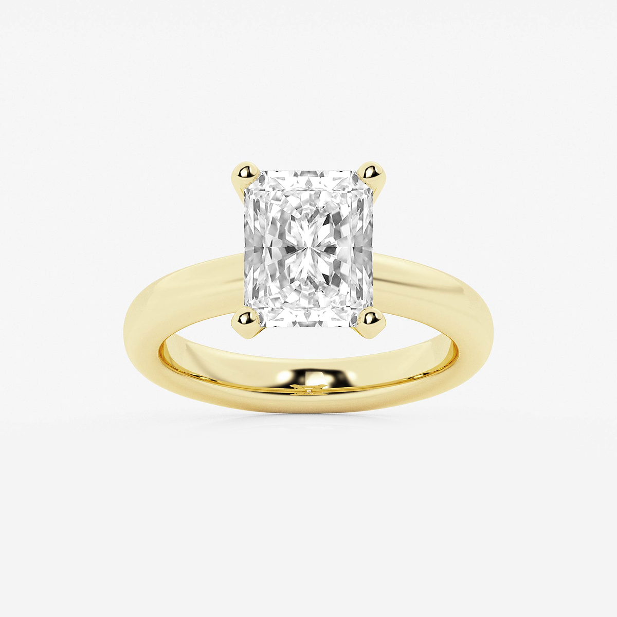 3 ctw Radiant Lab Grown Diamond Solitaire Engagement Ring
