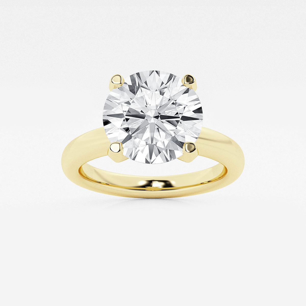 3 ctw Round Lab Grown Diamond Solitaire Engagement Ring