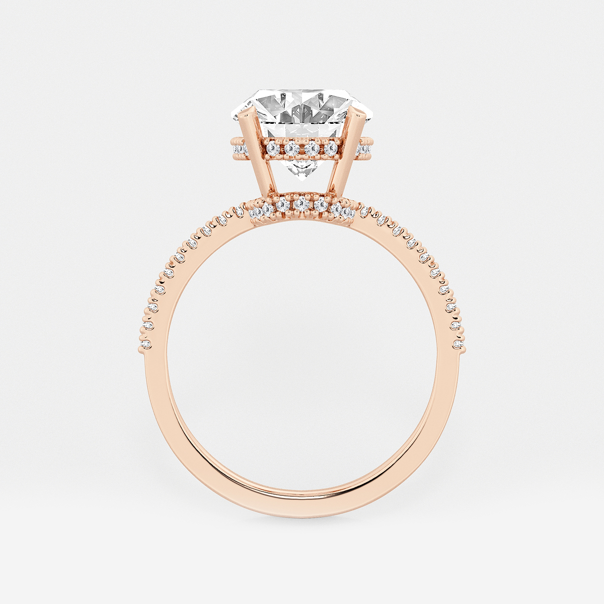 Additional Image 1 for  5 1/3 ctw Oval Lab Grown Diamond Side Stone Engagement Ring