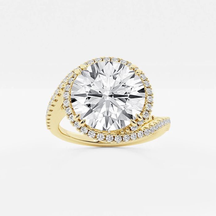 Aquila - 7 ctw Round Lab Grown Diamond Bypass Engagement Ring