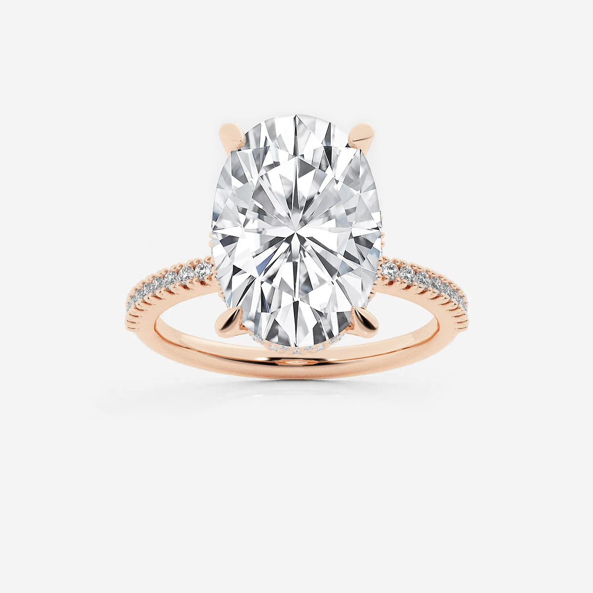 4 1/3 ctw Oval Lab Grown Diamond Engagement Ring