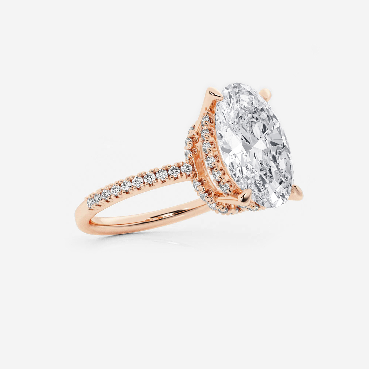 Additional Image 1 for  4 1/3 ctw Oval Lab Grown Diamond Engagement Ring