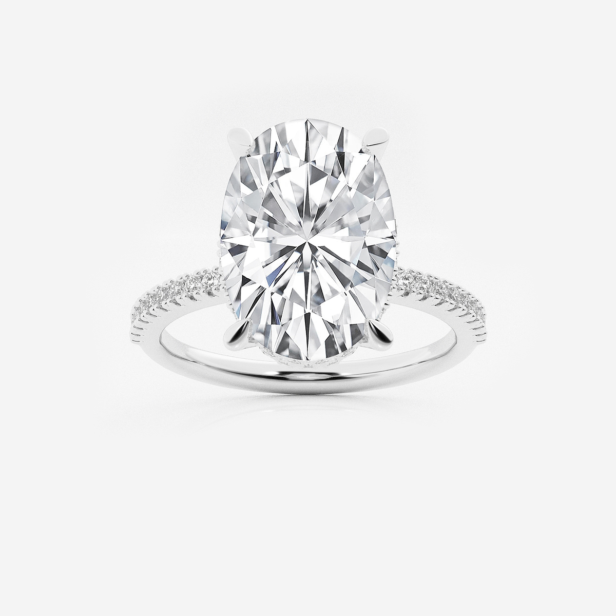 4 1/3 ctw Oval Lab Grown Diamond Engagement Ring