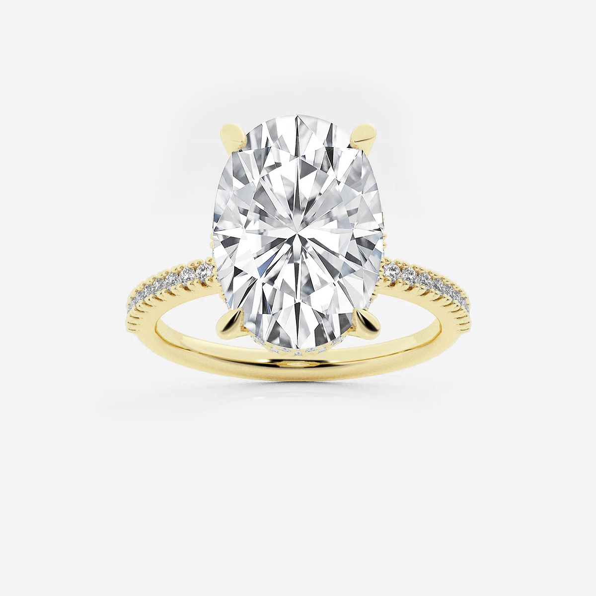 4 1/3 ctw Oval Lab Grown Diamond Engagement Ring