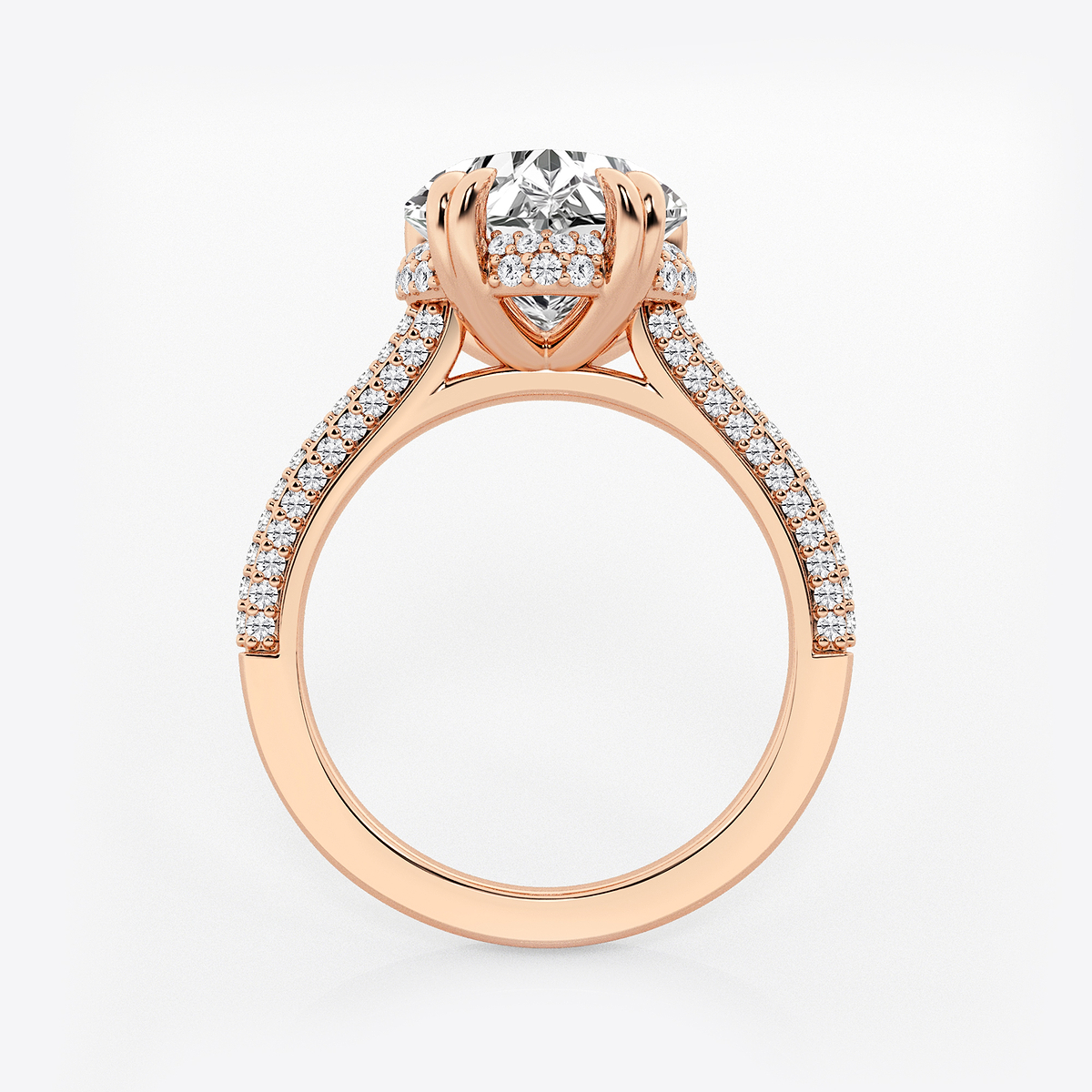 Additional Image 1 for  3 1/2 ctw Heart Lab Grown Diamond Double Prong Hidden Halo Engagement Ring