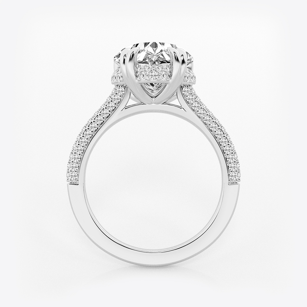 Additional Image 1 for  3 1/2 ctw Heart Lab Grown Diamond Double Prong Hidden Halo Engagement Ring