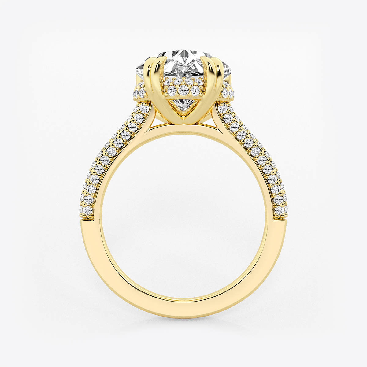 Additional Image 1 for  3 1/2 ctw Heart Lab Grown Diamond Double Prong Hidden Halo Engagement Ring