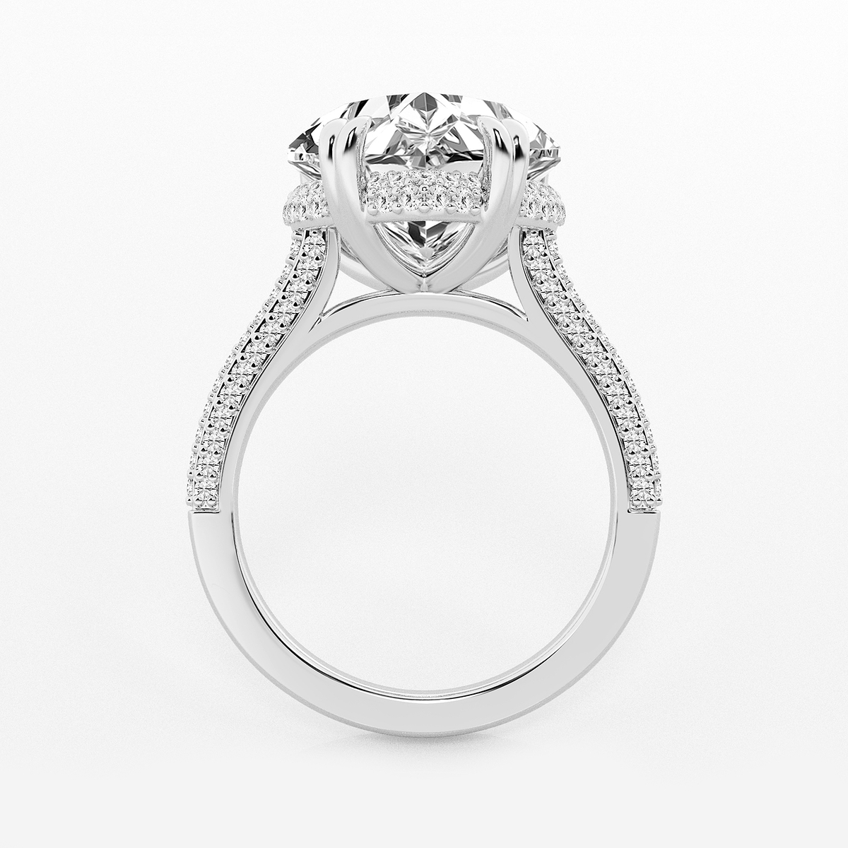 Additional Image 1 for  6 1/2 ctw Heart Lab Grown Diamond Double Prong Hidden Halo Engagement Ring