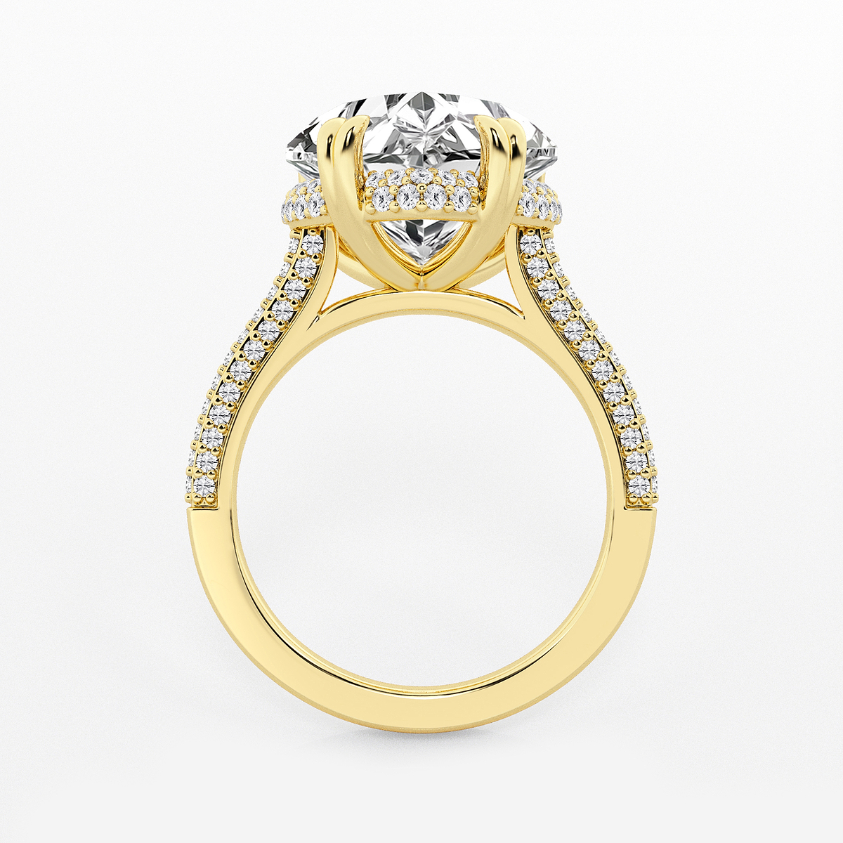 Additional Image 1 for  6 1/2 ctw Heart Lab Grown Diamond Double Prong Hidden Halo Engagement Ring
