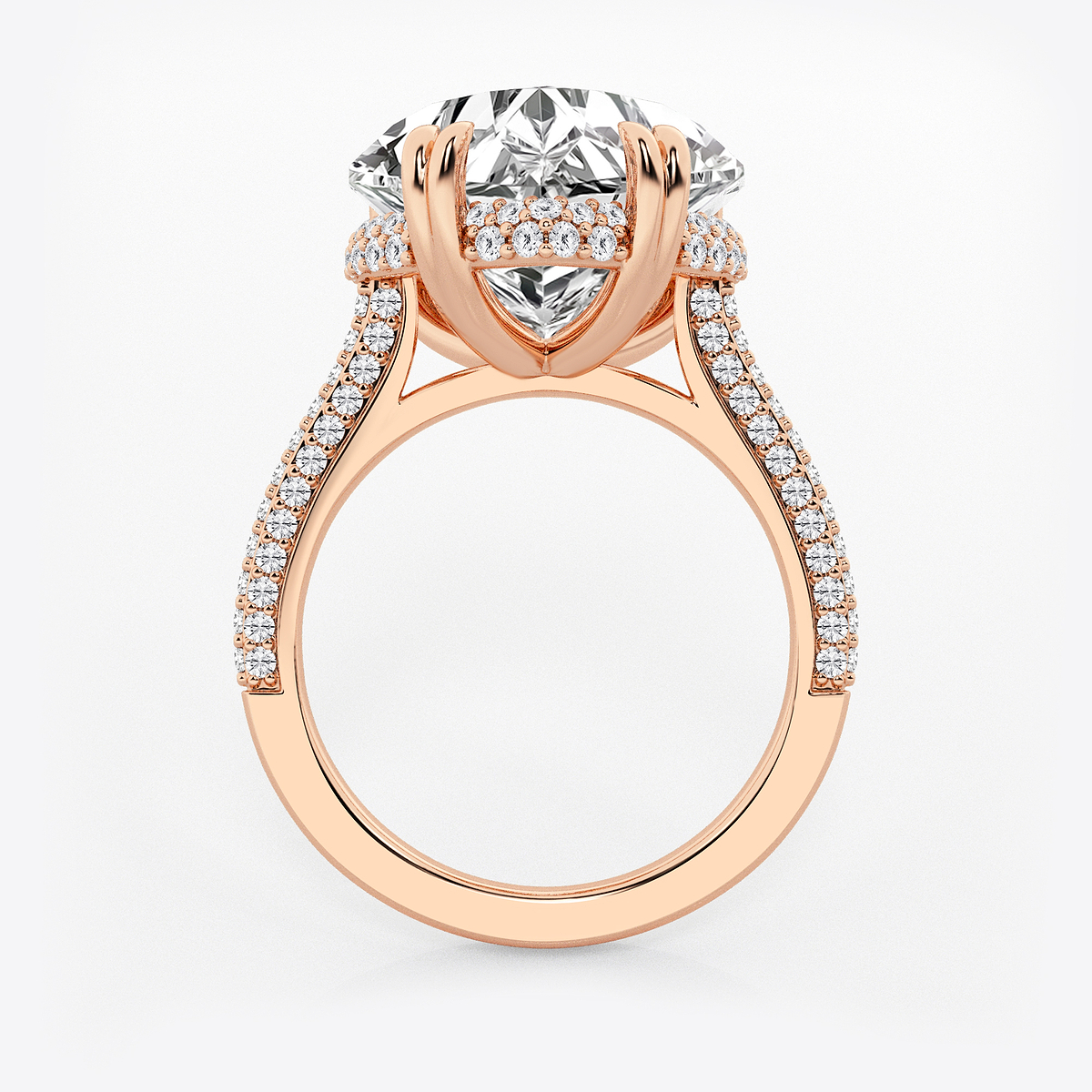 Additional Image 1 for  8 3/4 ctw Heart Lab Grown Diamond Double Prong Hidden Halo Engagement Ring