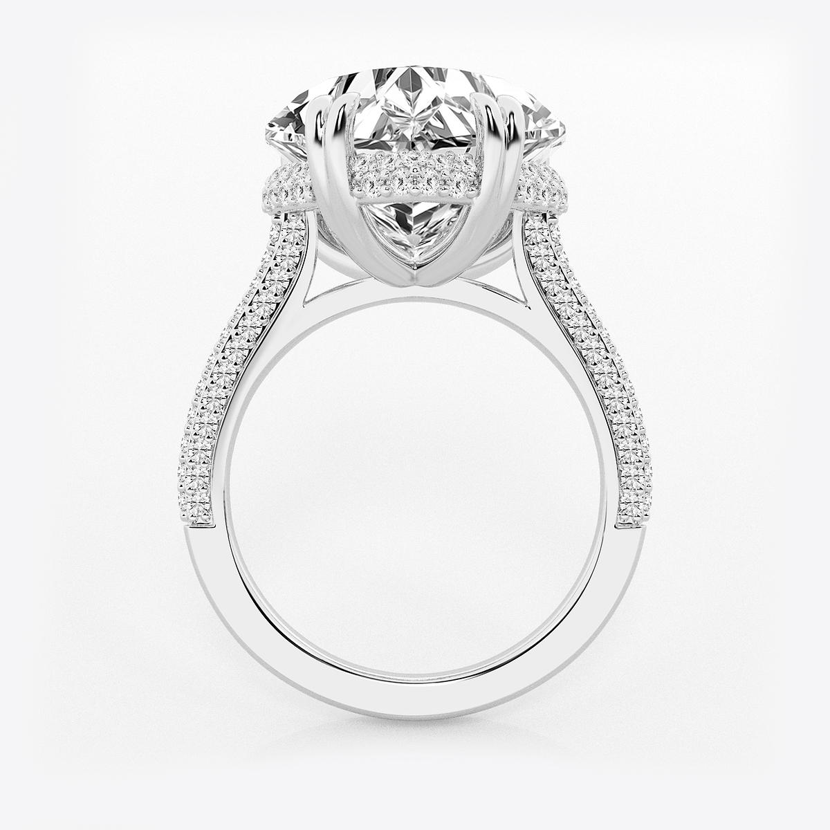 Additional Image 1 for  8 3/4 ctw Heart Lab Grown Diamond Double Prong Hidden Halo Engagement Ring