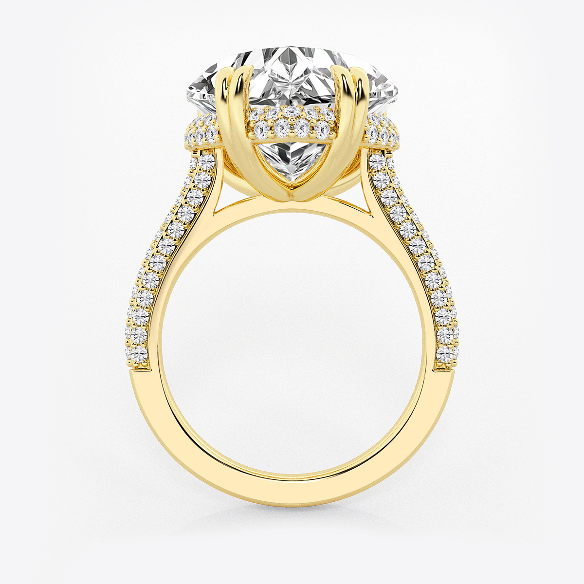 Additional Image 1 for  8 3/4 ctw Heart Lab Grown Diamond Double Prong Hidden Halo Engagement Ring