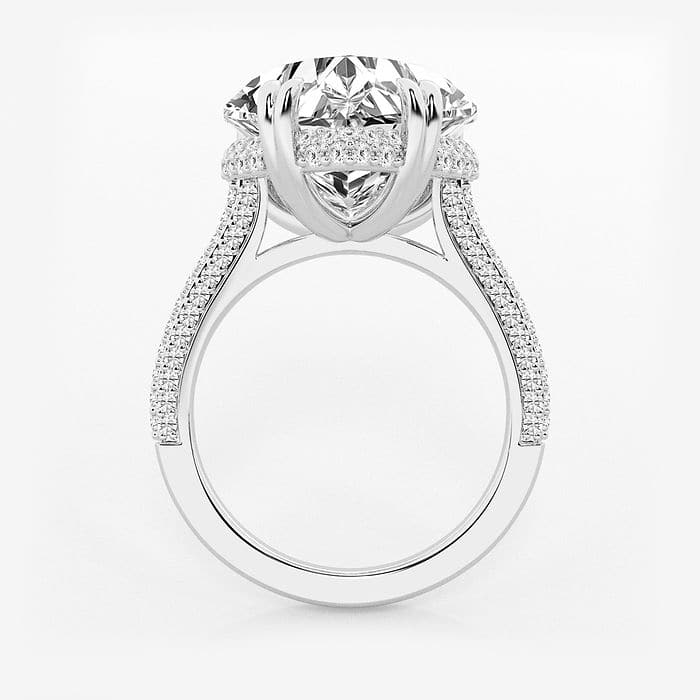 Badgley Mischka Double Prong Heart Halo Engagement Ring