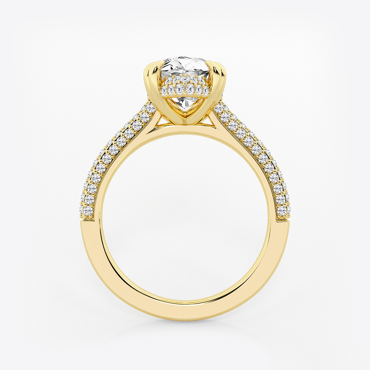 Additional Image 1 for  3 1/2 ctw Marquise Lab Grown Diamond Double Prong Hidden Halo Engagement Ring